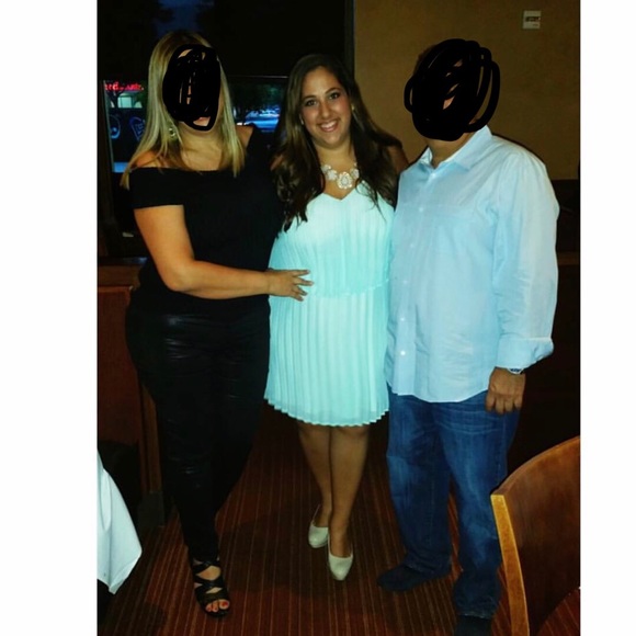 Bar III Mint Pleated Cocktail Dress - Picture 5 of 5